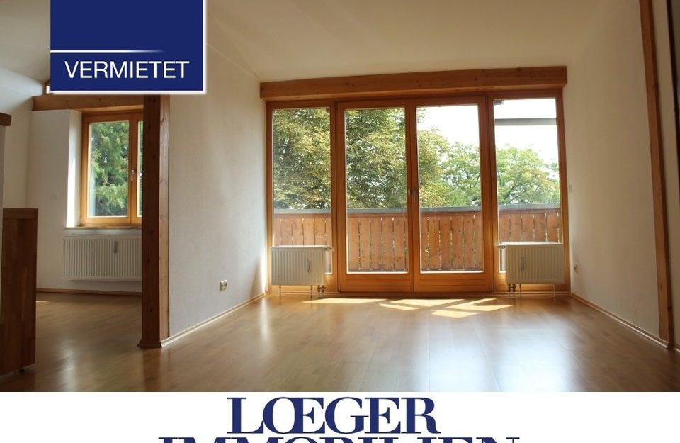 +VERMIETET+2 1/2 Zimmer DG-Wohnung mit Süd-Balkon und Seeblick in Tutzing