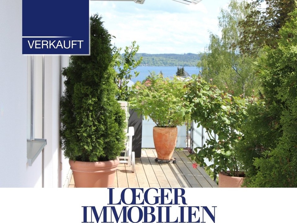 Dachterrassen-Wohnung mit See- und Bergblick – Beste Lage, ruhig, sonnig und mit Eleganz