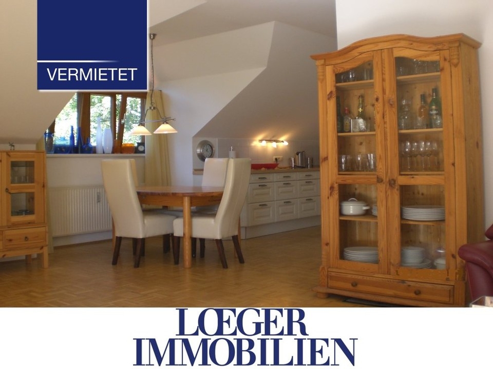 +VERMIETET+ Dachgeschosswohnung in zentraler Lage mit Blick ins Grüne in Tutzing