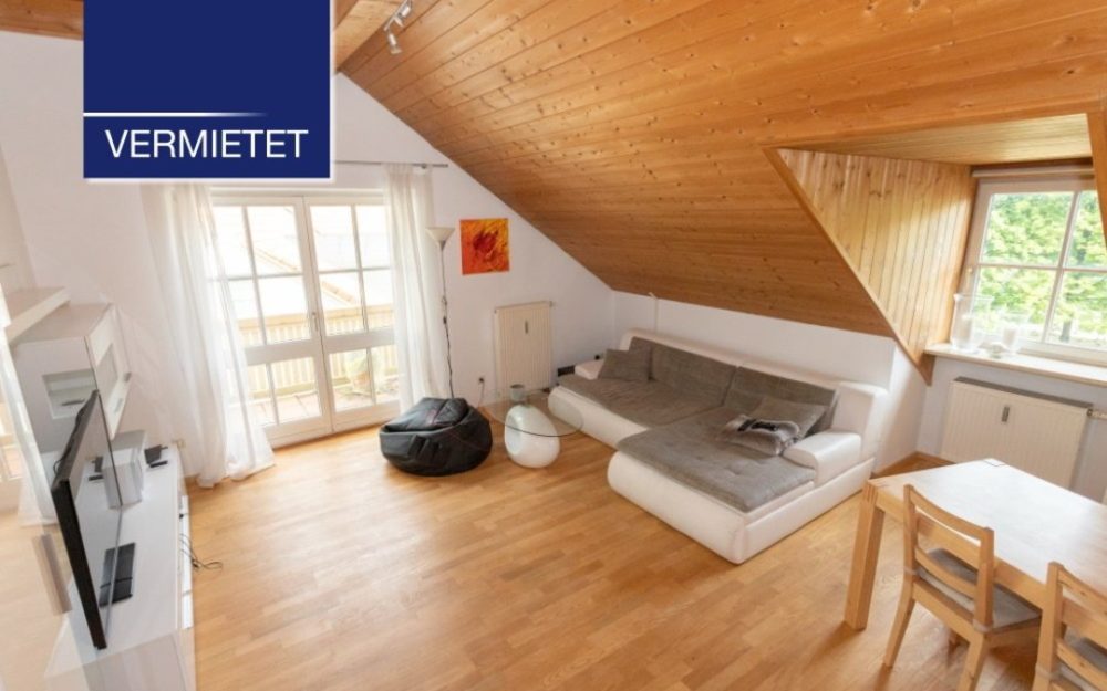 +VERMIETET+Tutzing – charmante 2-Zimmer-Dachgeschoss-Wohnung mit EBK