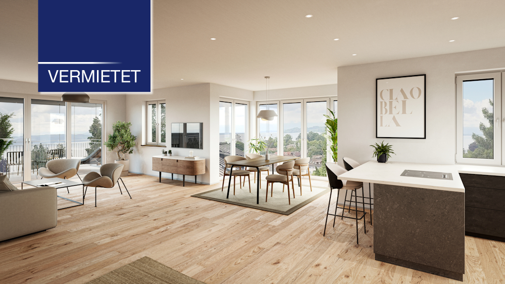 +VERMIETET+ NEUBAU – Großzügige 3 Zimmer Wohnung im 1. OG mit Seeblick