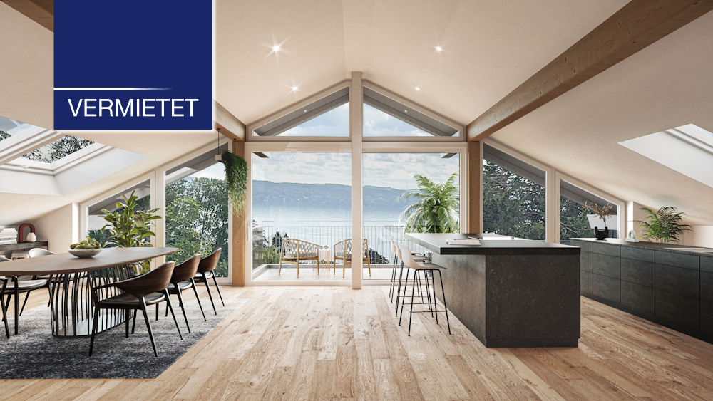 VERMIETET – Traumhafte Dachgeschosswohnung mit Lift, See- und Bergblick